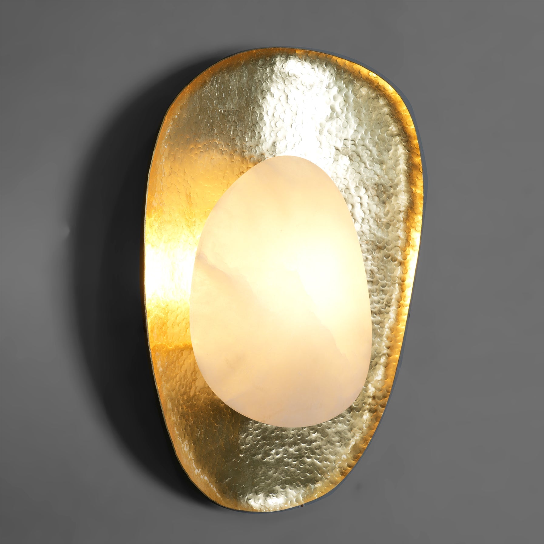 Brace Art Deco Alabaster Wall Light