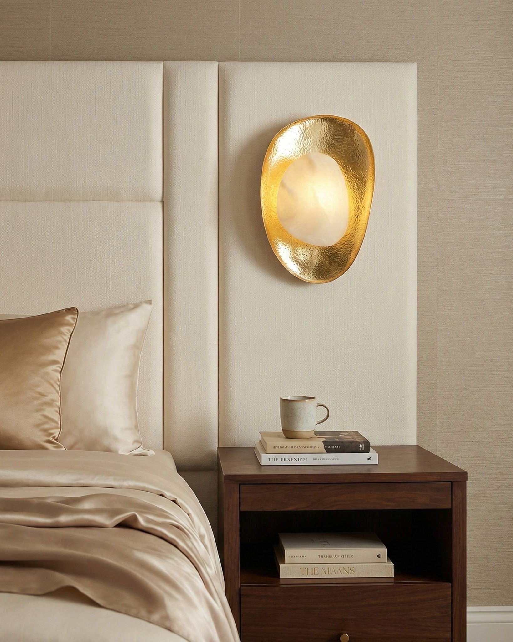 Brace Art Deco Alabaster Wall Light