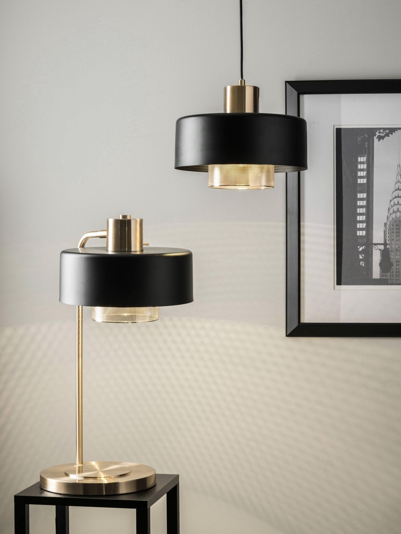Bronze Contemporary Metal Table Lamp - Blowlighting