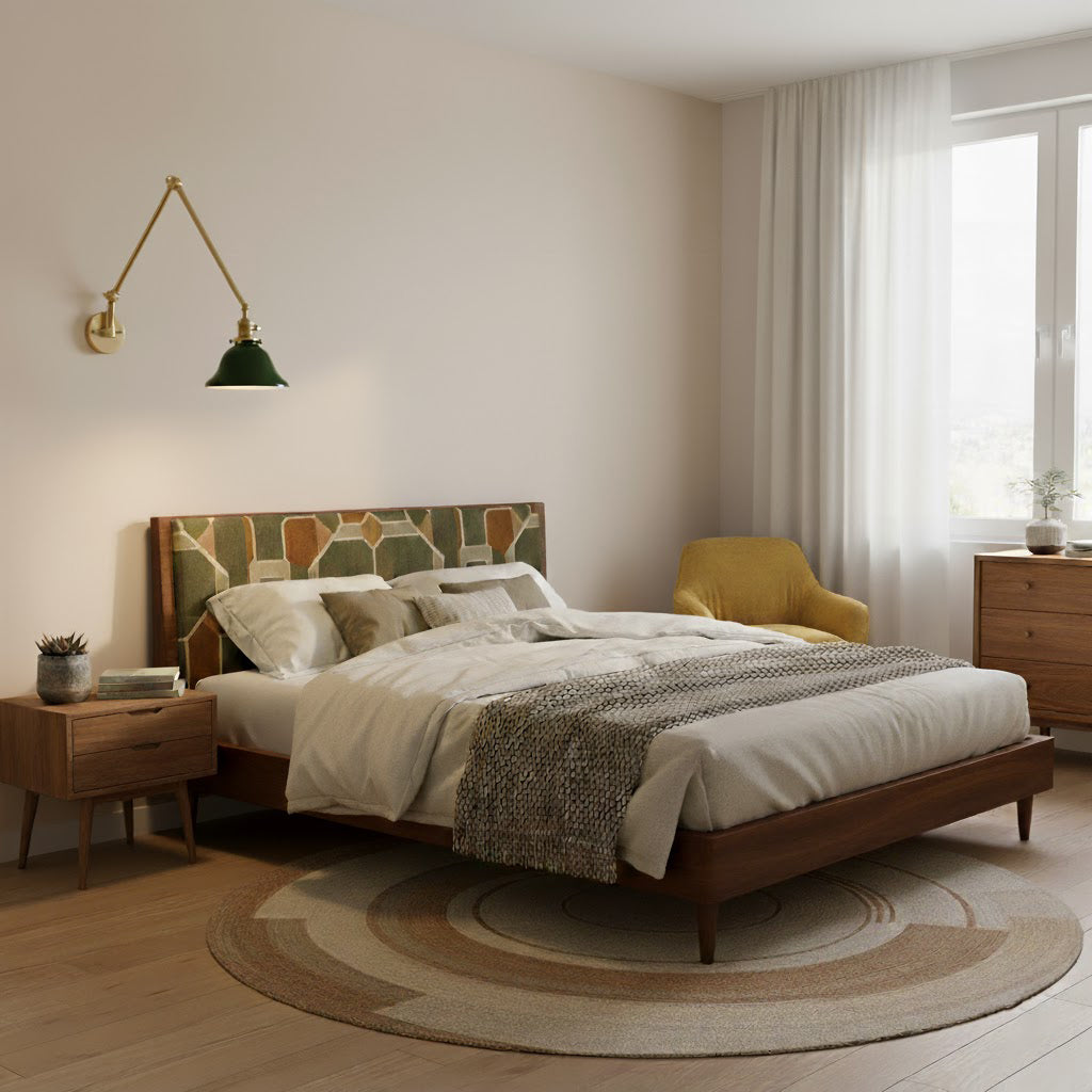 Brady Modern Glass Swing Arm Wall Light