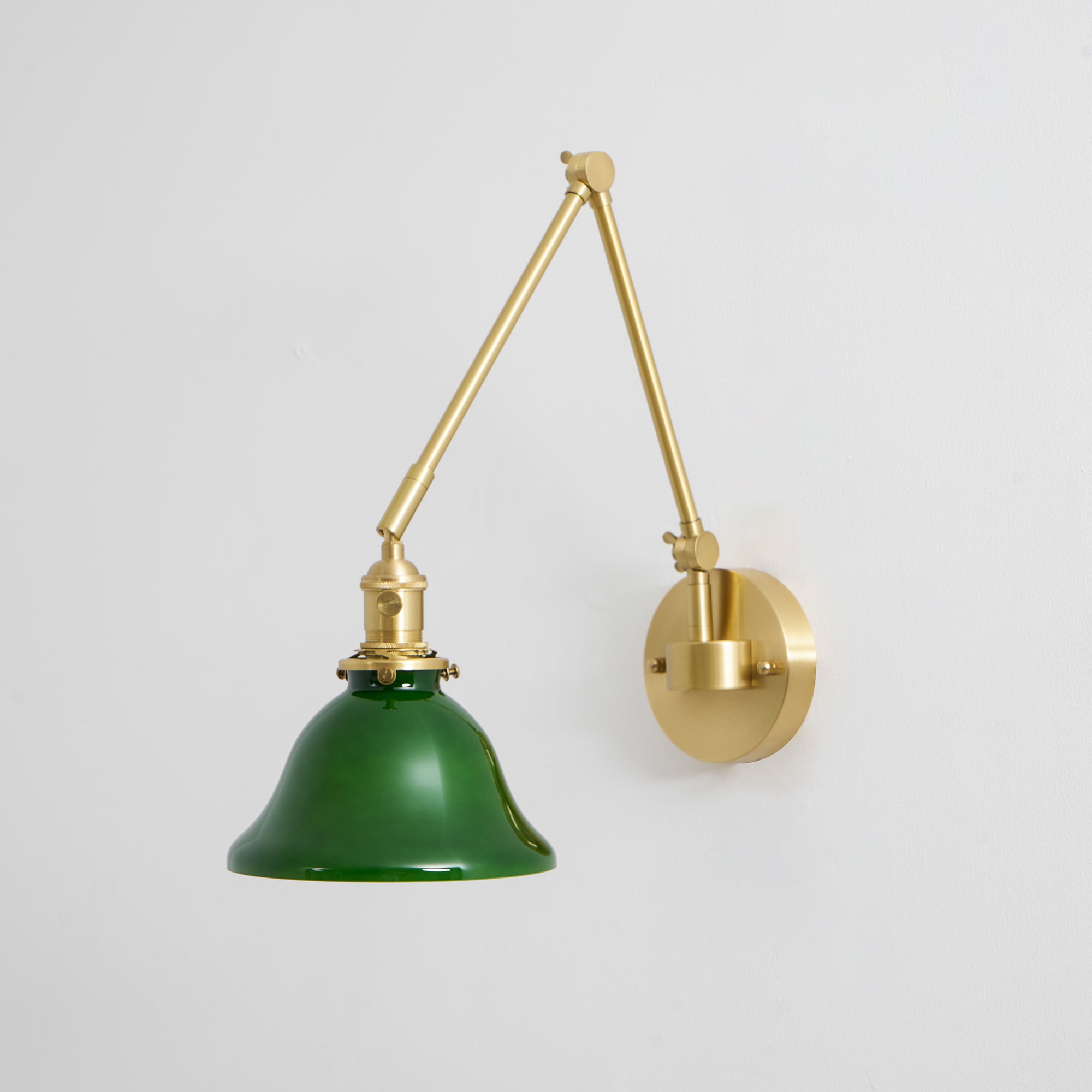 Brady Modern Glass Swing Arm Wall Light