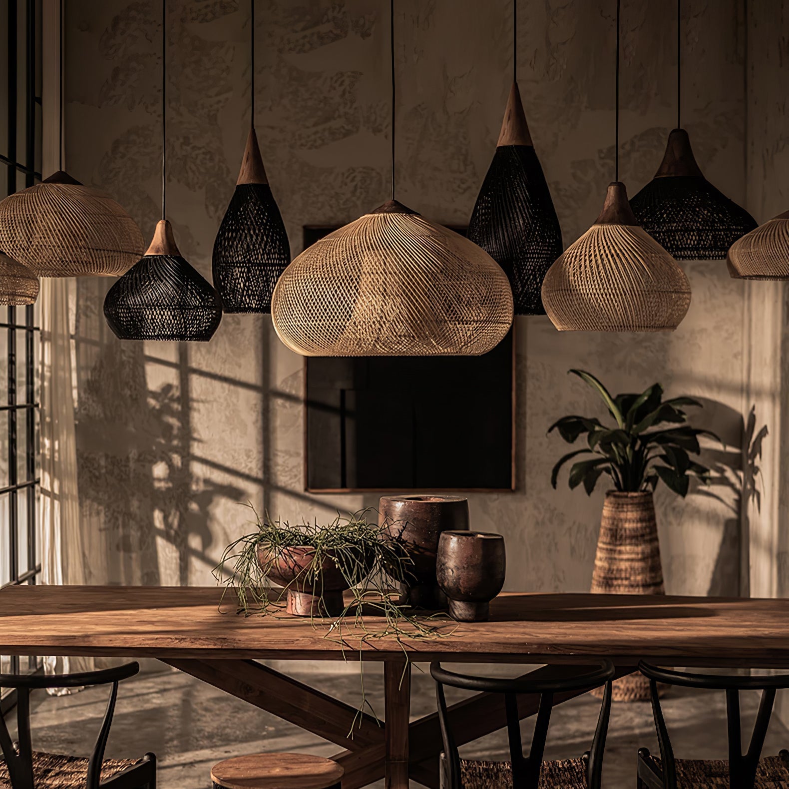 Braided Rattan Pendant Lamp - Blowlighting