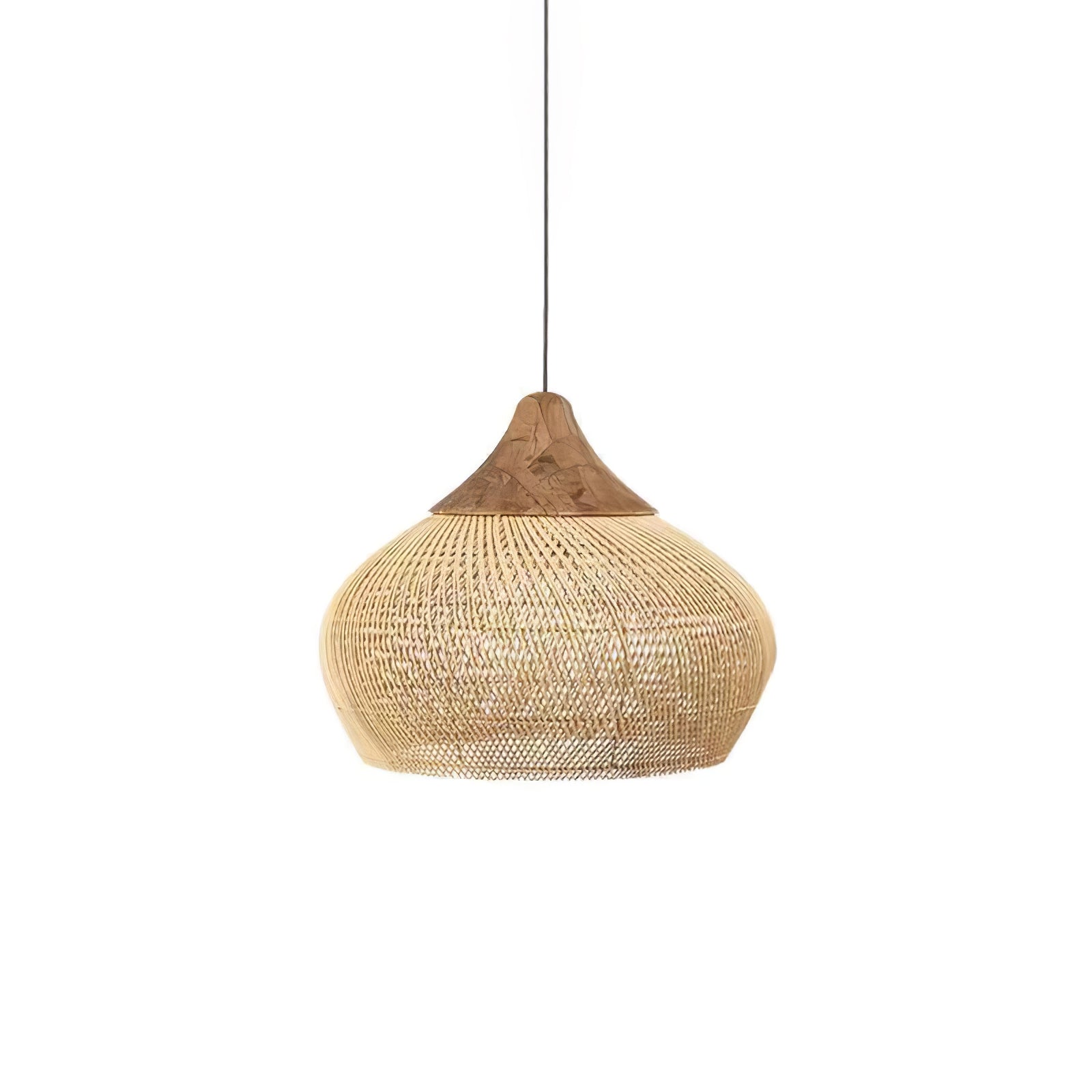 Braided Rattan Swag Pendant Lamp - Blowlighting