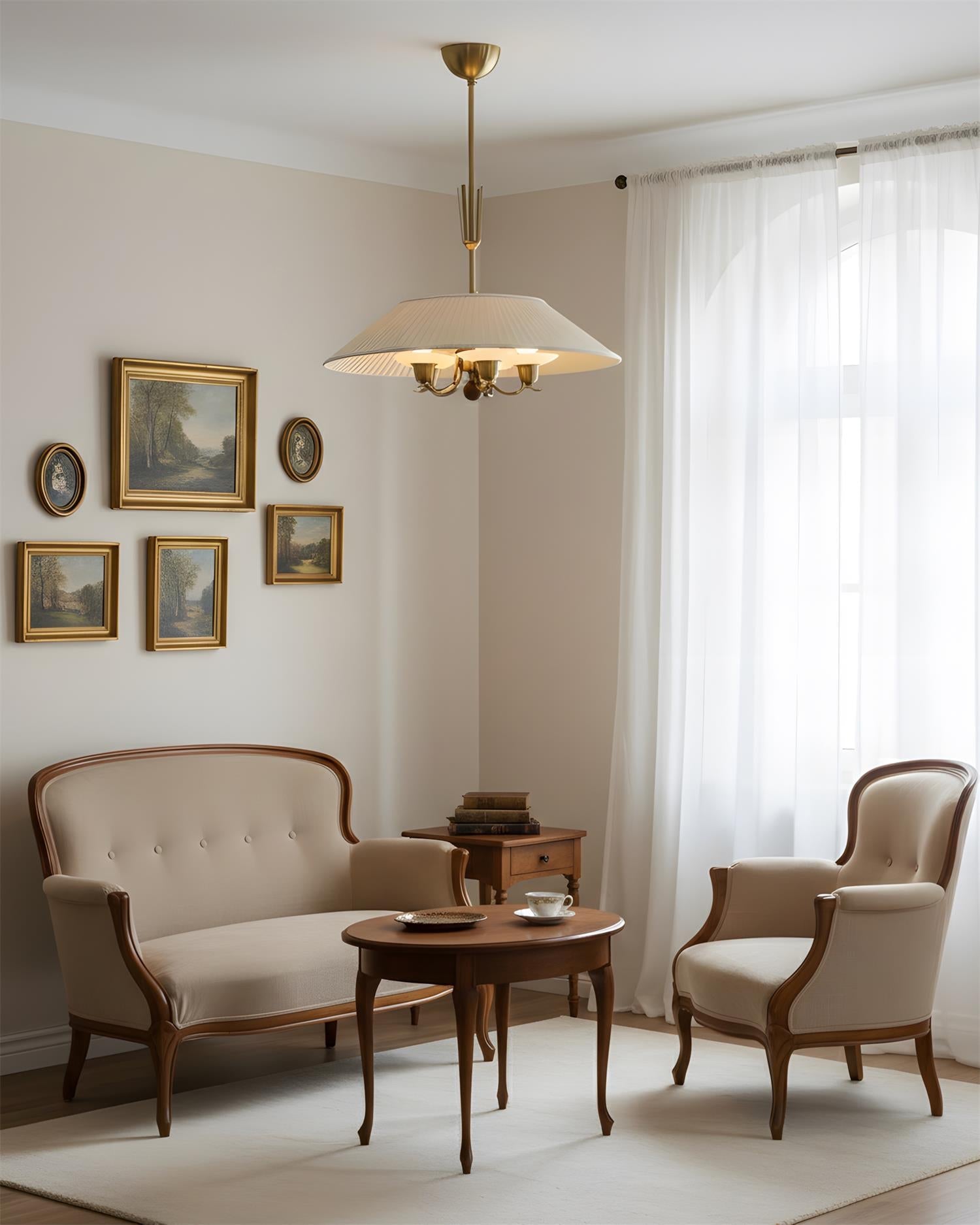 Bramelle Oriental Fabric Pendant Light