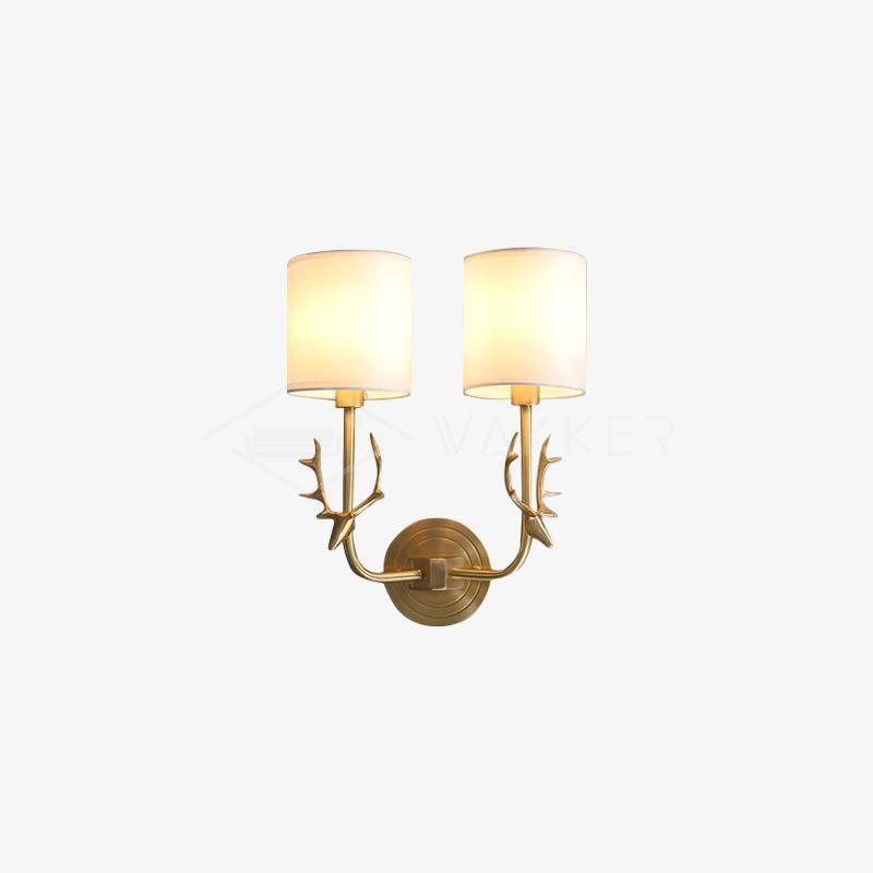 Brass Deer Head Wall Light - Blowlighting