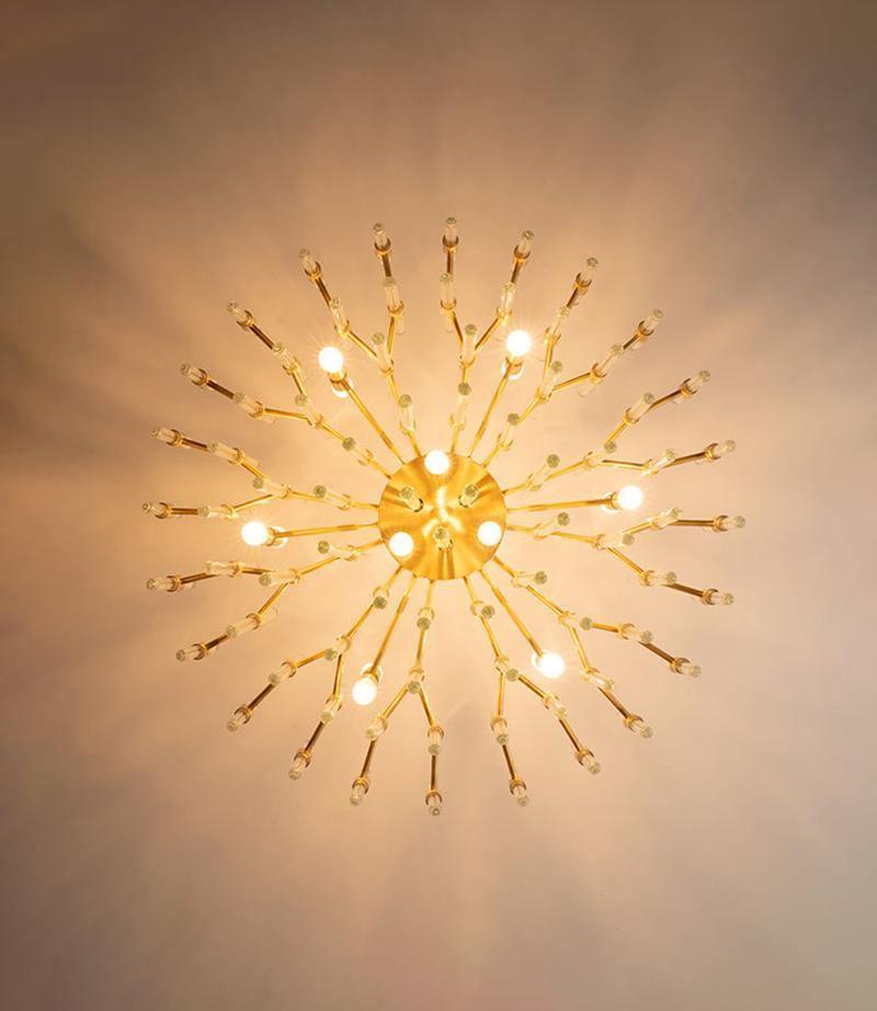 Vintage Antique Brass Chandelier - Blowlighting