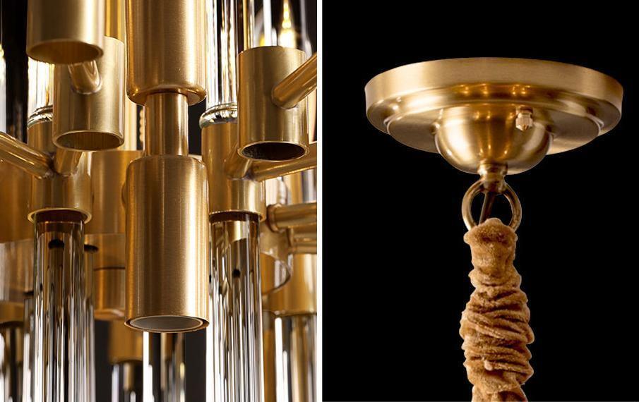 Vintage Antique Brass Chandelier - Blowlighting