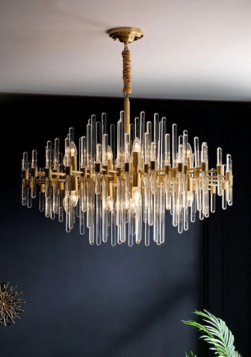 Vintage Antique Brass Chandelier - Blowlighting