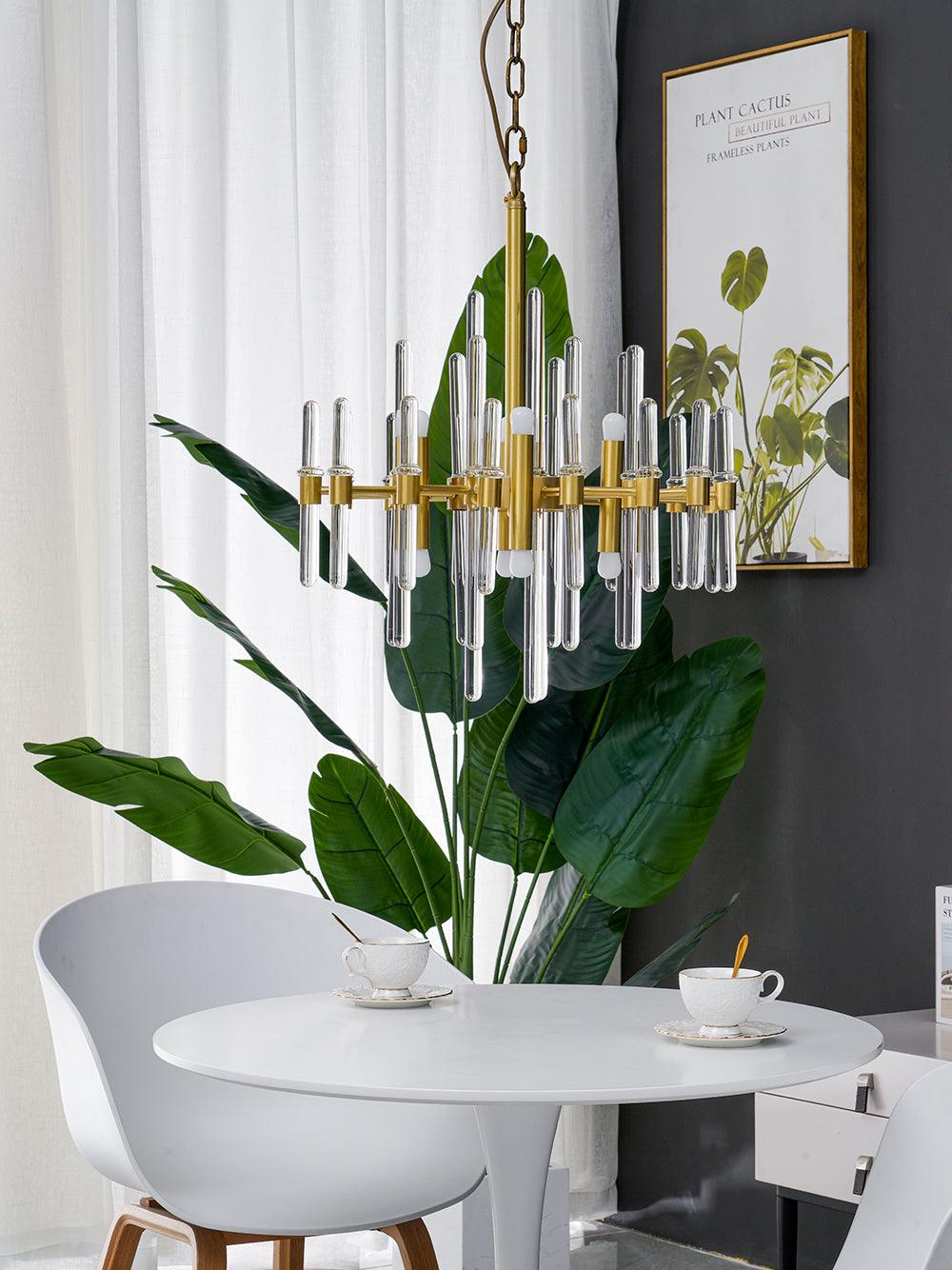 Vintage Antique Brass Chandelier - Blowlighting