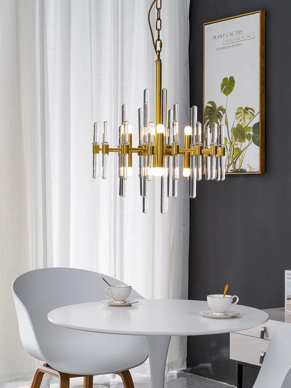 Vintage Antique Brass Chandelier - Blowlighting