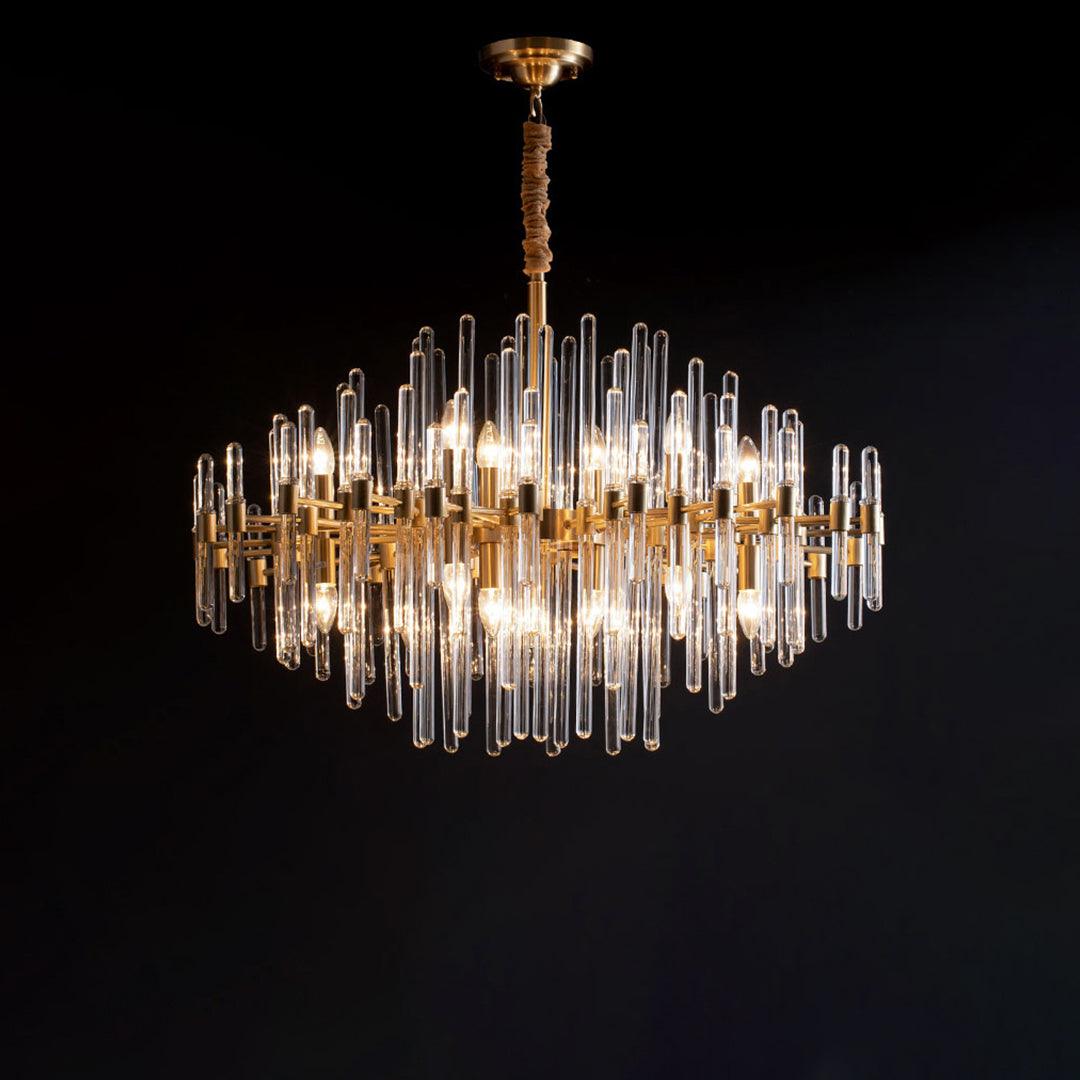 Vintage Antique Brass Chandelier - Blowlighting