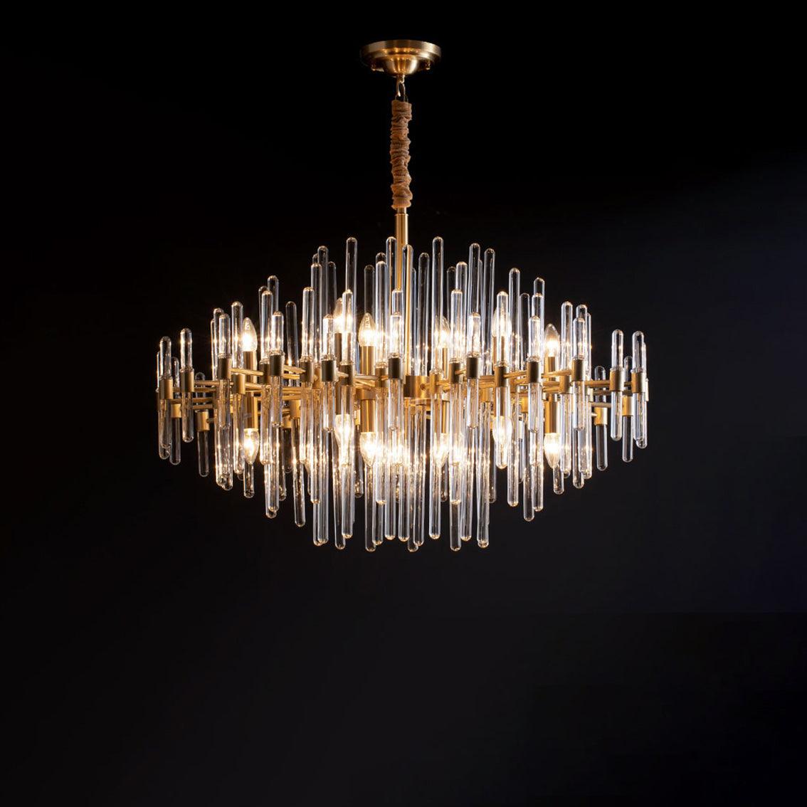 Vintage Antique Brass Chandelier - Blowlighting