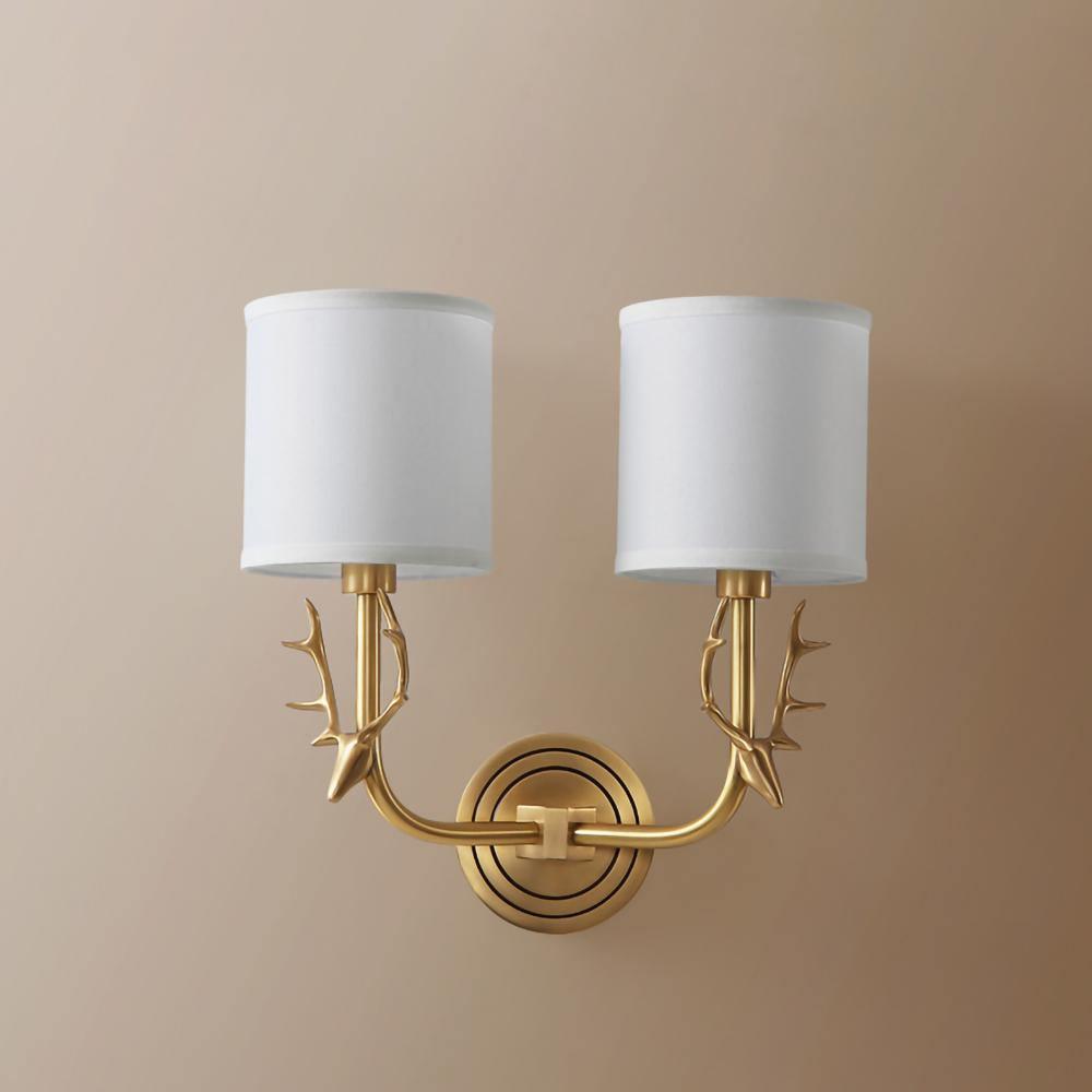 Brass Deer Head Wall Light - Blowlighting