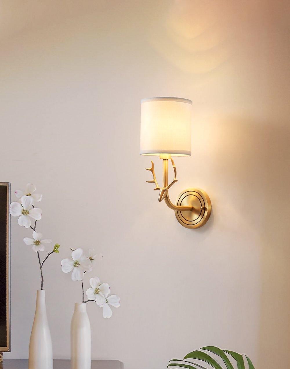 Brass Deer Head Wall Light - Blowlighting