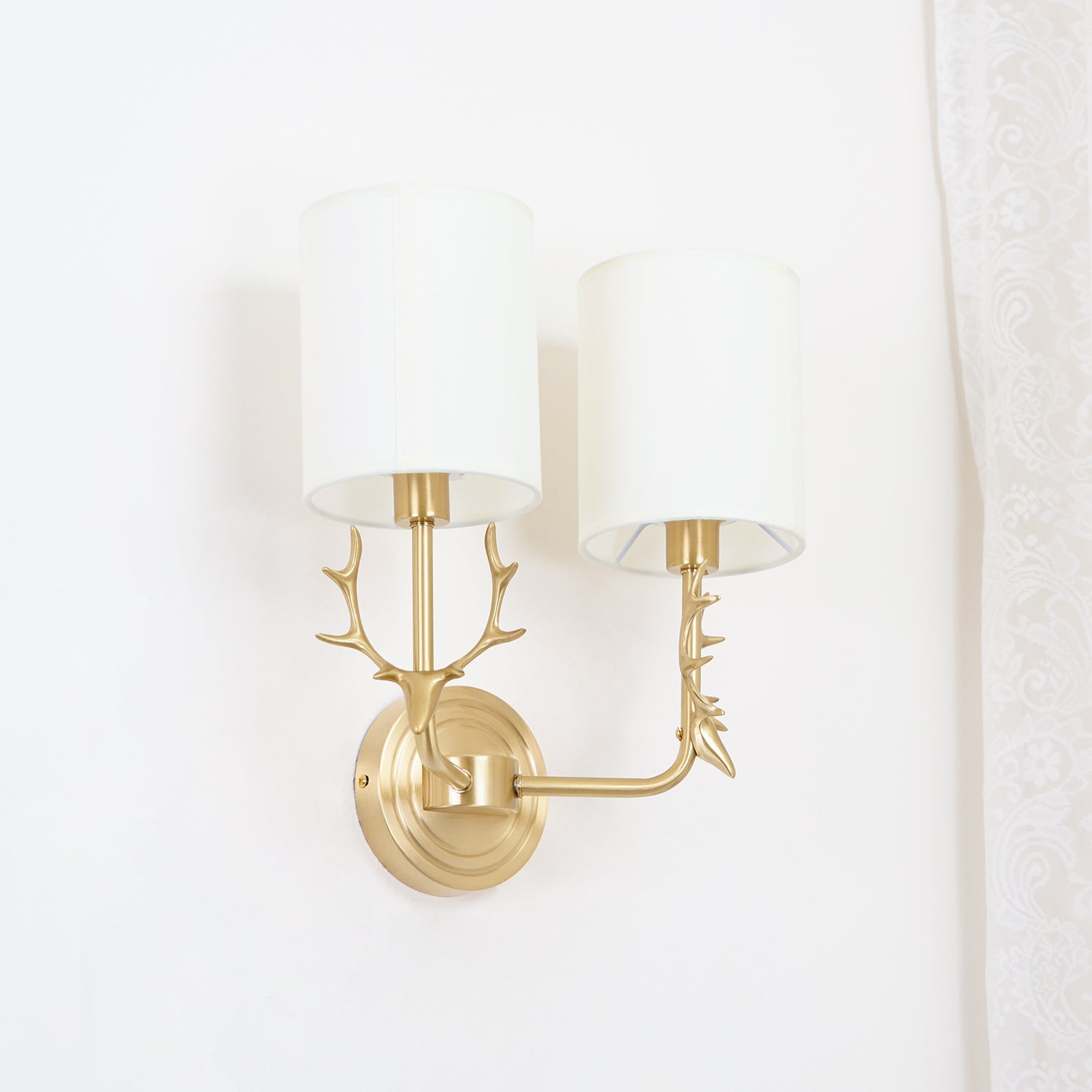 Brass Deer Head Wall Light - Blowlighting