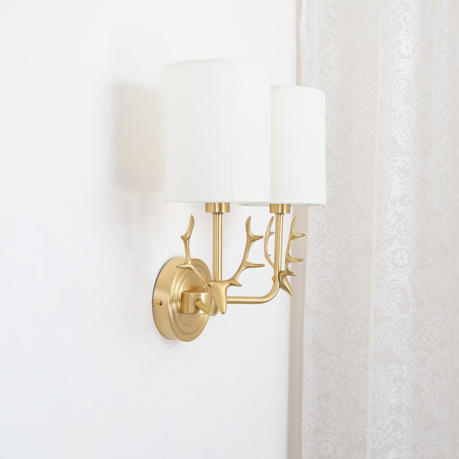 Brass Deer Head Wall Light - Blowlighting
