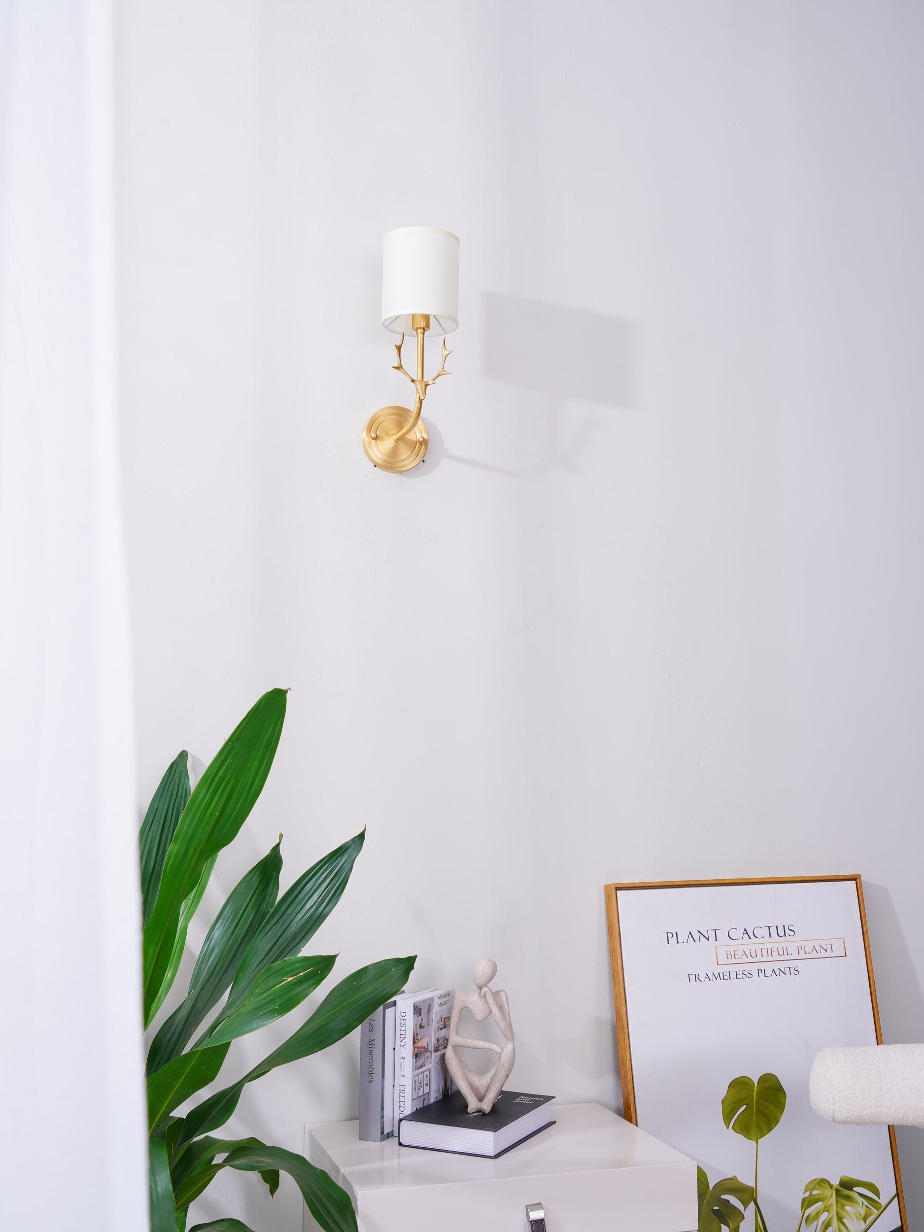 Brass Deer Head Wall Light - Blowlighting
