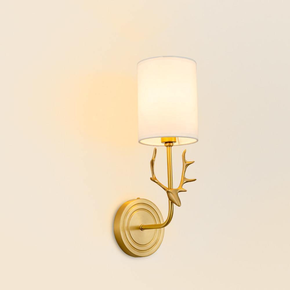 Brass Deer Head Wall Light - Blowlighting