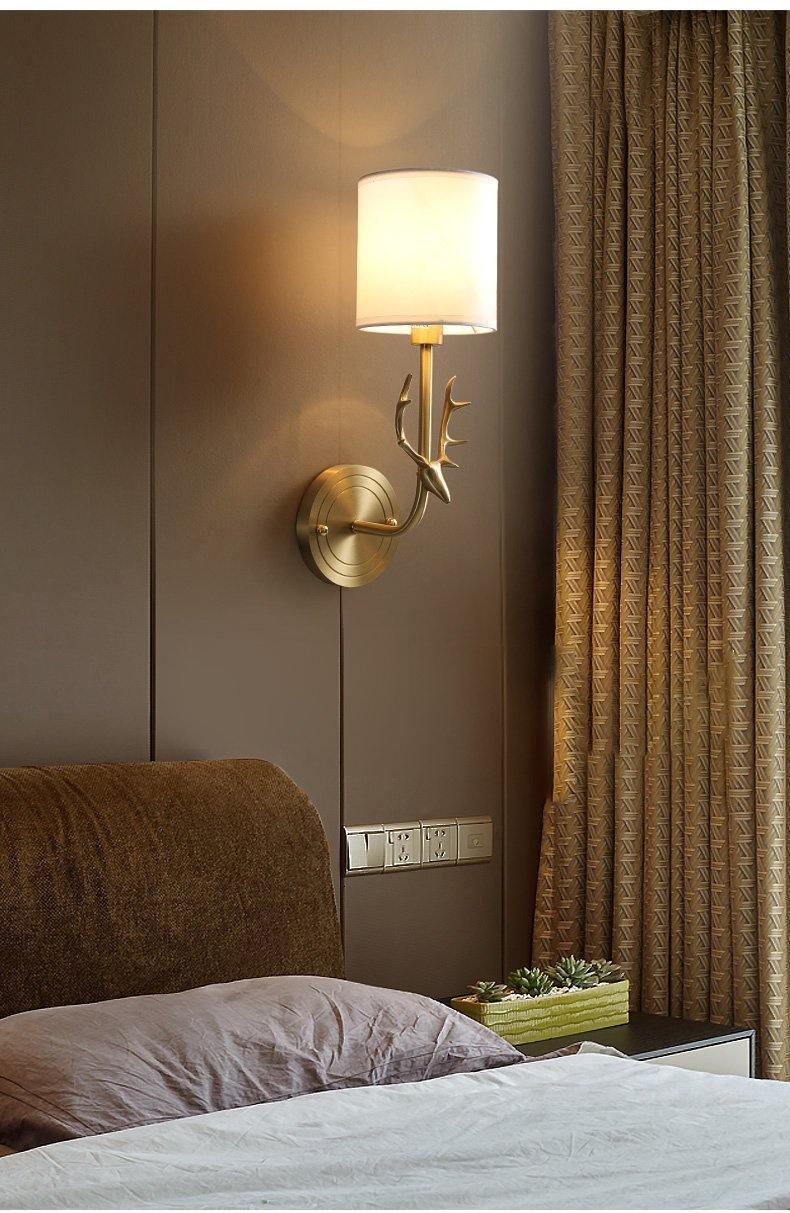 Brass Deer Head Wall Light - Blowlighting