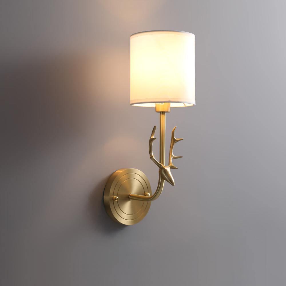 Brass Deer Head Wall Light - Blowlighting
