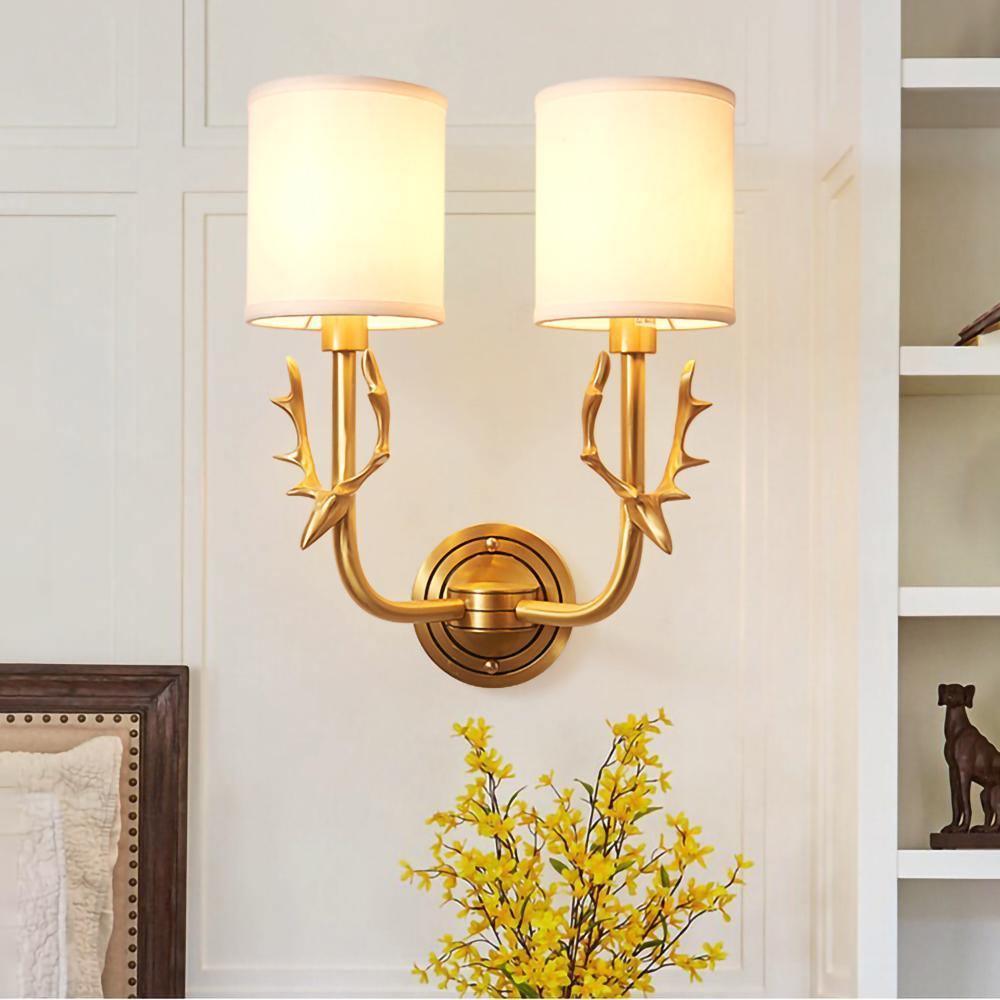 Brass Deer Head Wall Light - Blowlighting