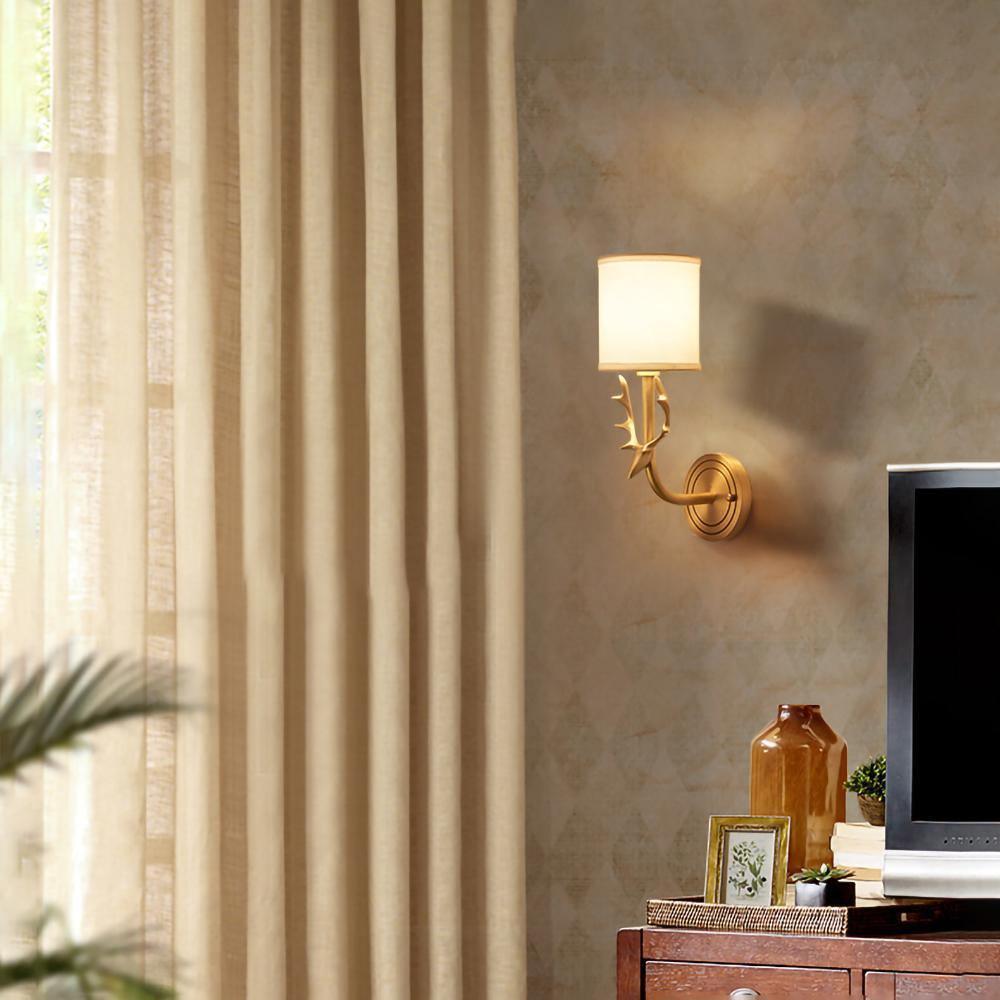 Brass Deer Head Wall Light - Blowlighting