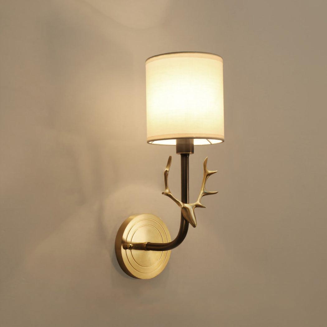 Brass Deer Head Wall Light - Blowlighting