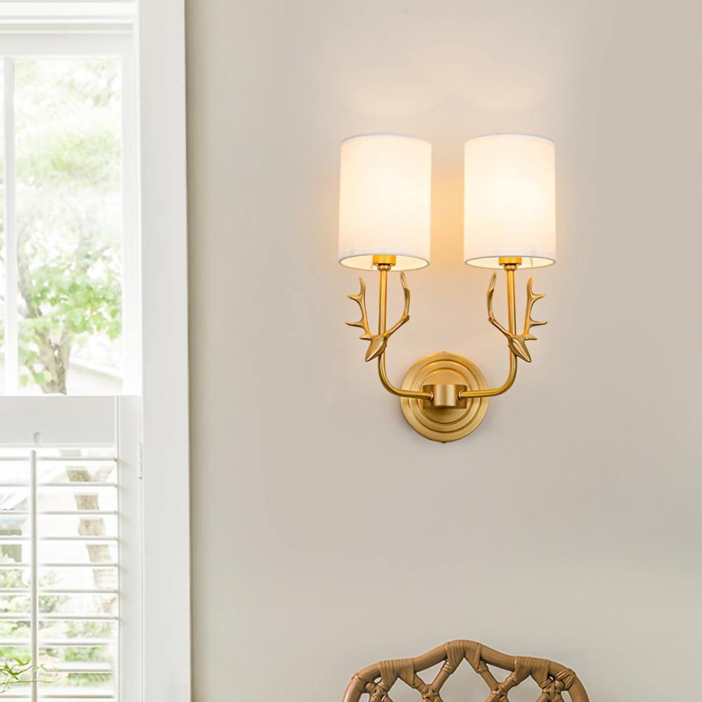 Brass Deer Head Wall Light - Blowlighting