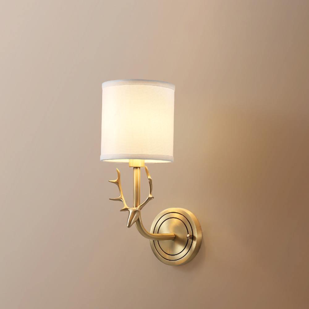 Brass Deer Head Wall Light - Blowlighting