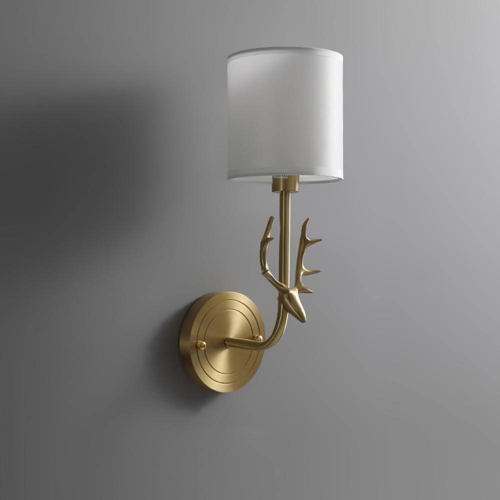 Brass Deer Head Wall Light - Blowlighting