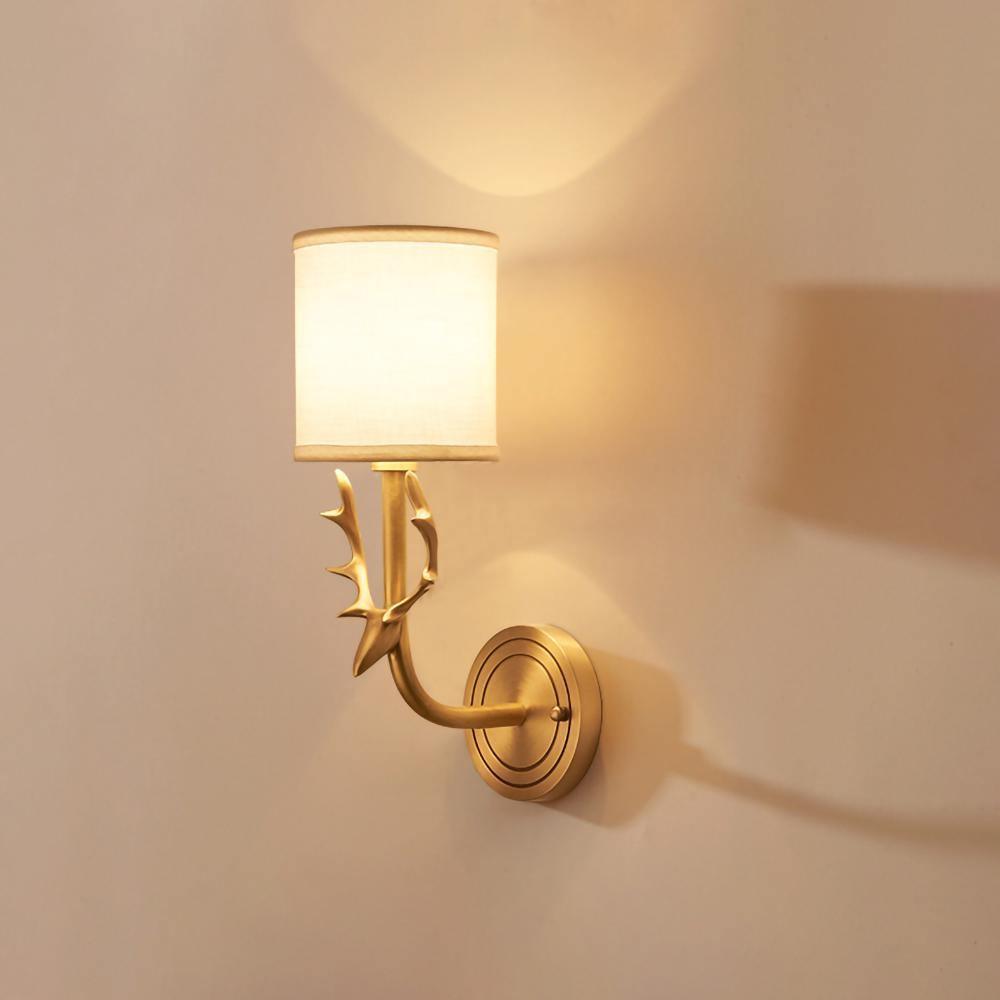 Brass Deer Head Wall Light - Blowlighting