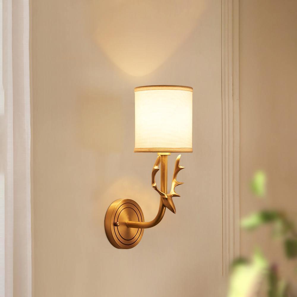 Brass Deer Head Wall Light - Blowlighting