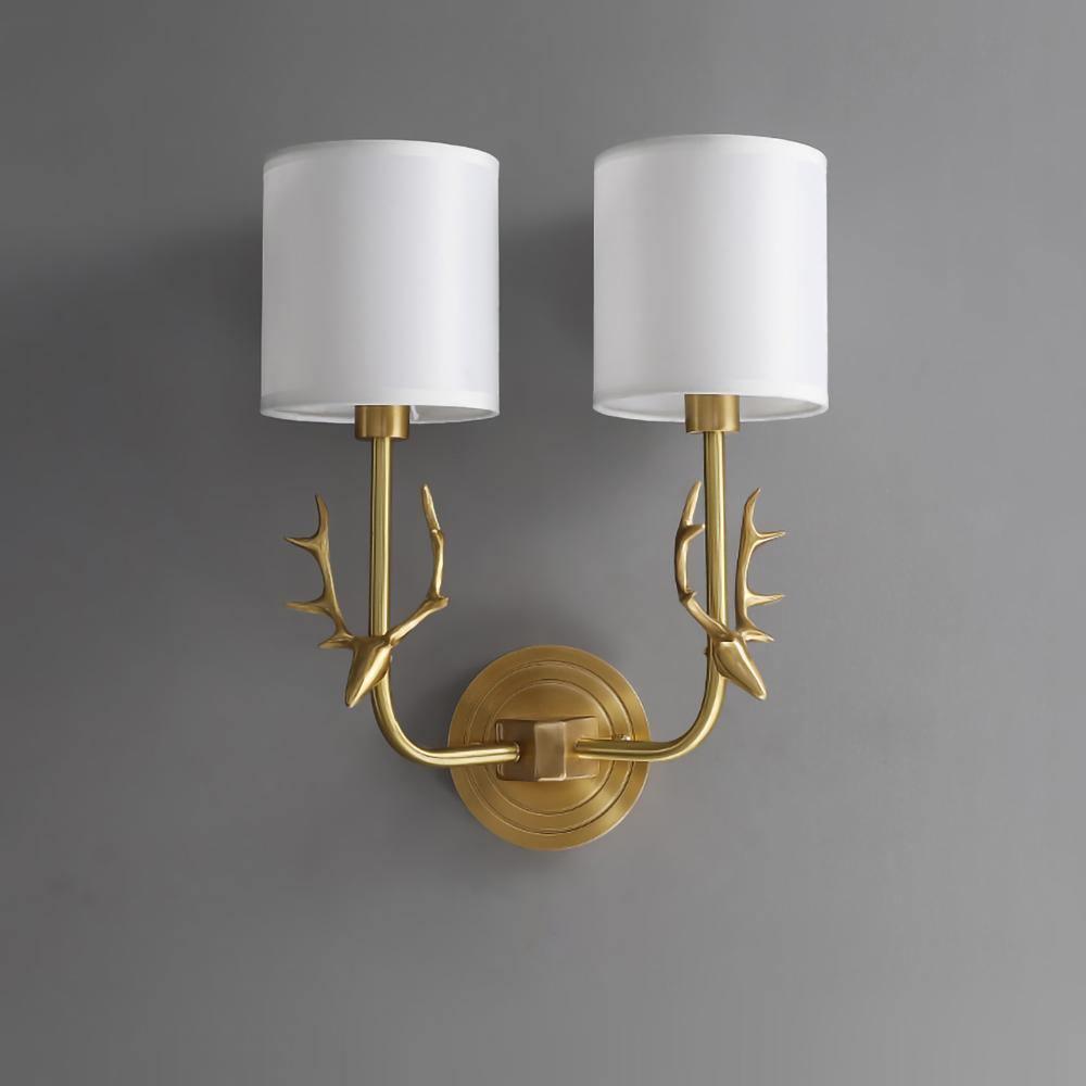 Brass Deer Head Wall Light - Blowlighting