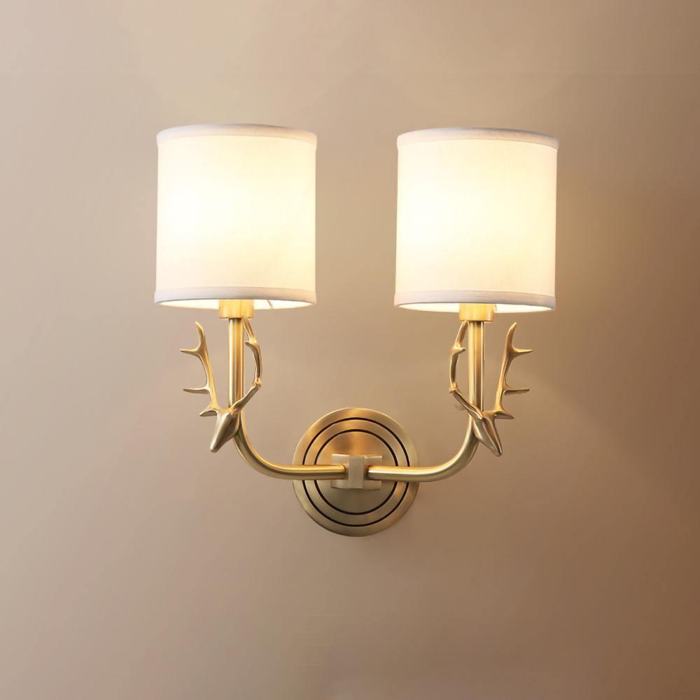 Brass Deer Head Wall Light - Blowlighting