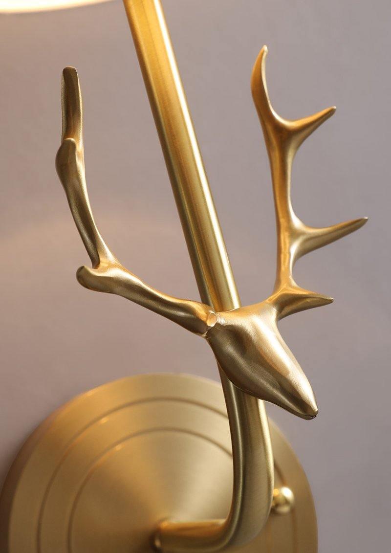 Brass Deer Head Wall Light - Blowlighting