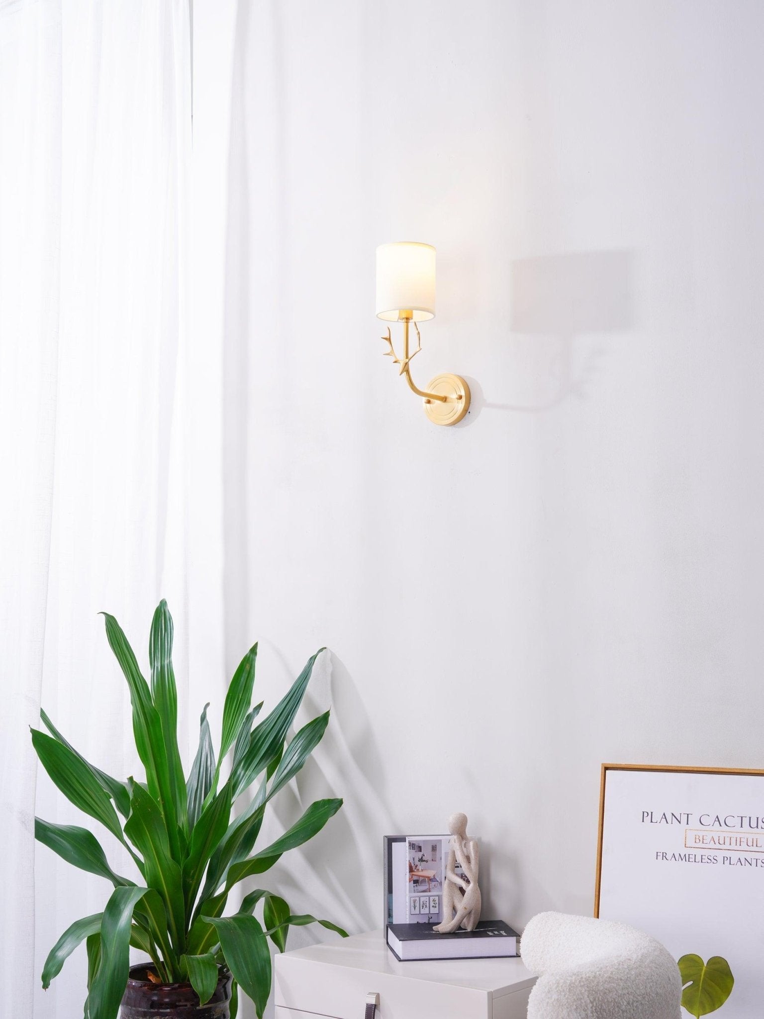 Brass Deer Head Wall Light - Blowlighting
