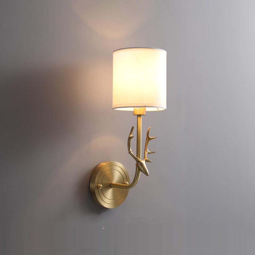 Brass Deer Head Wall Light - Blowlighting