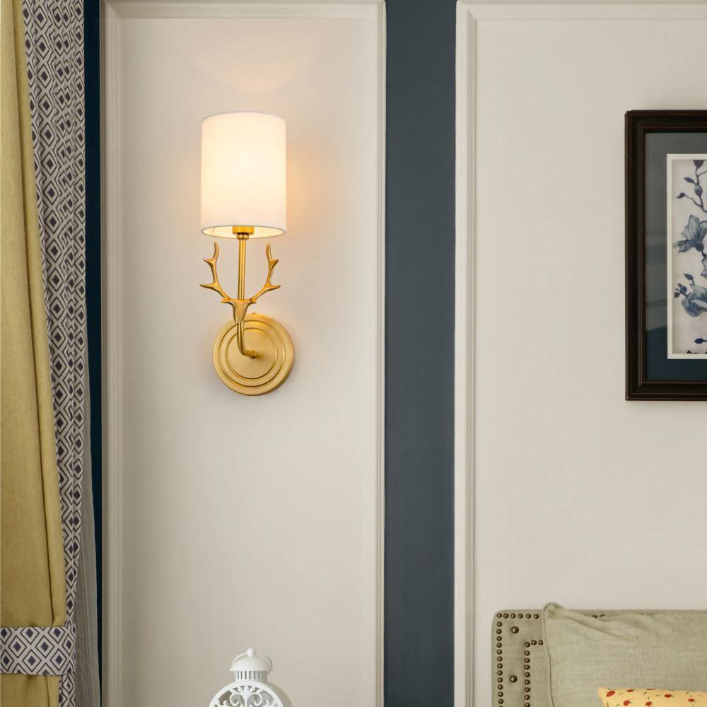 Brass Deer Head Wall Light - Blowlighting