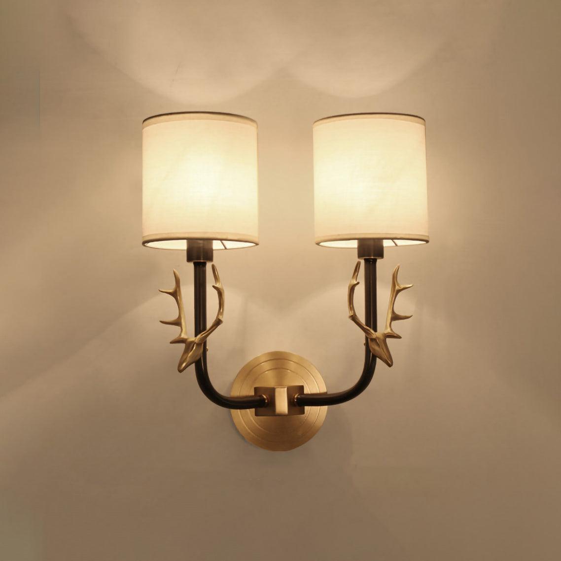 Brass Deer Head Wall Light - Blowlighting
