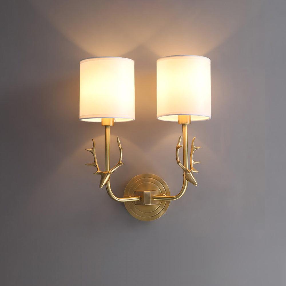 Brass Deer Head Wall Light - Blowlighting