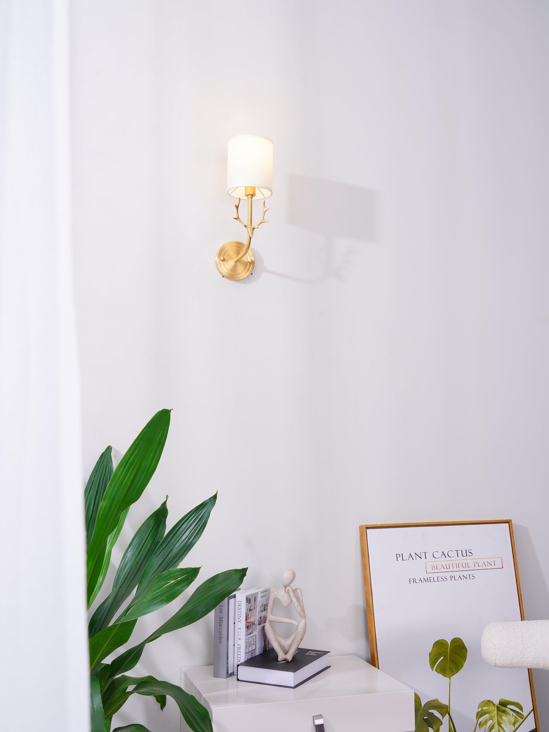 Brass Deer Head Wall Light - Blowlighting