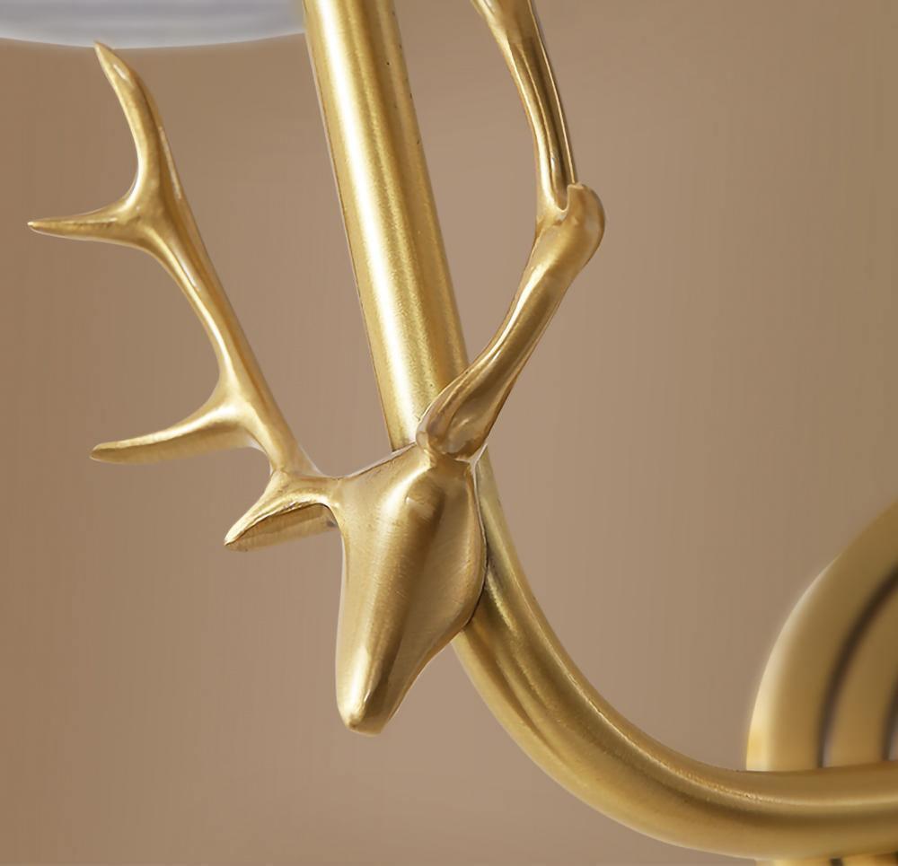 Brass Deer Head Wall Light - Blowlighting