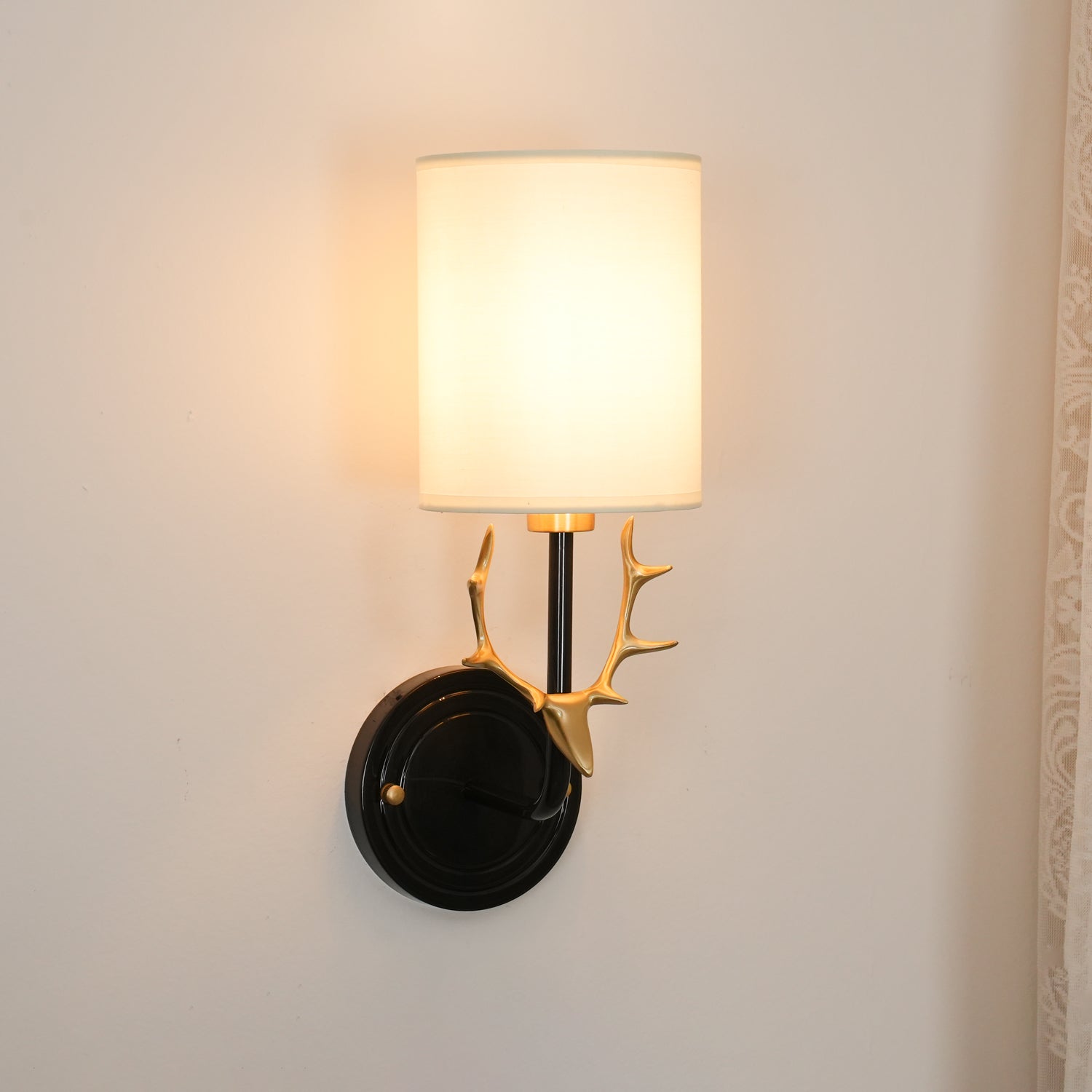 Brass Deer Head Wall Light - Blowlighting