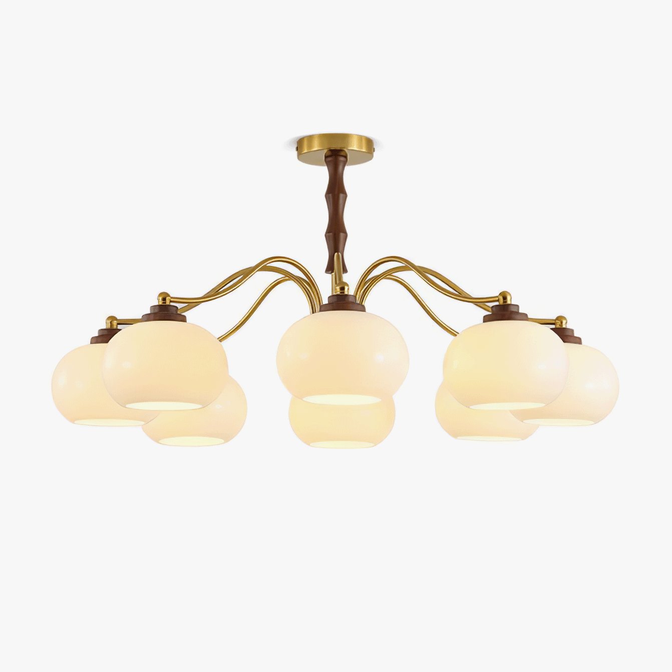 Persimmon Glass Globe Chandelier - Blowlighting