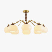 Persimmon Glass Globe Chandelier - Blowlighting