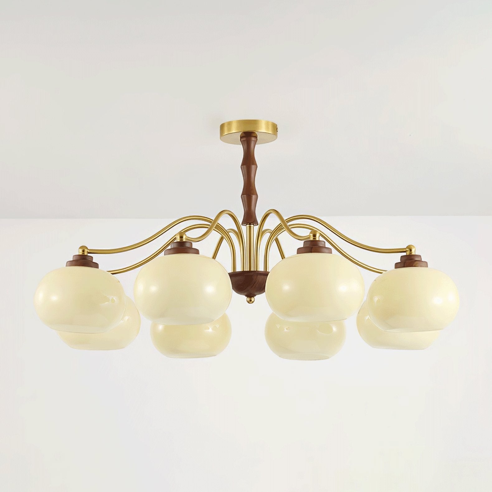 Persimmon Glass Globe Chandelier - Blowlighting