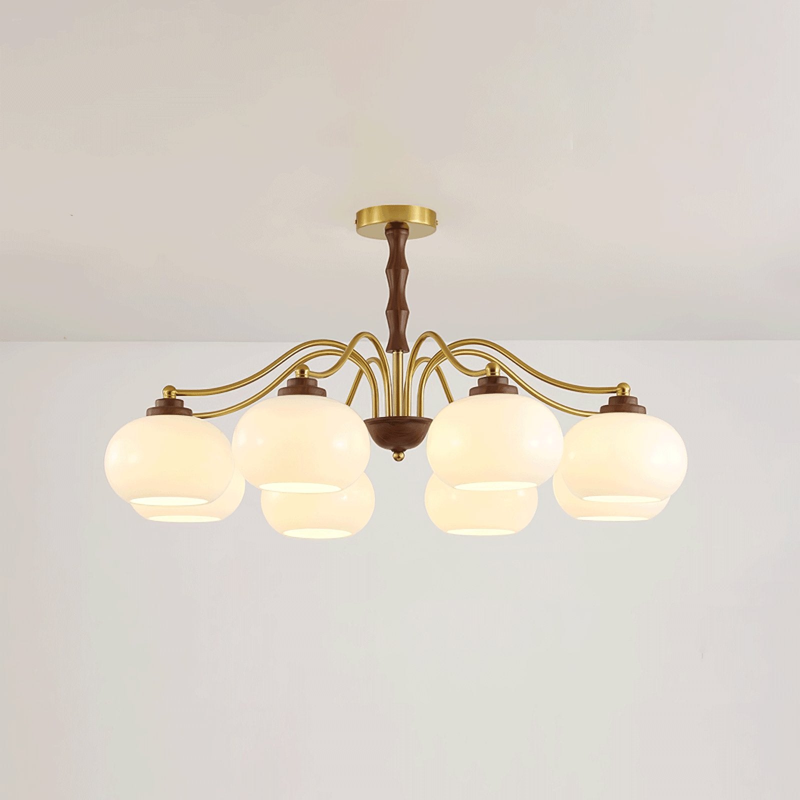 Persimmon Glass Globe Chandelier - Blowlighting