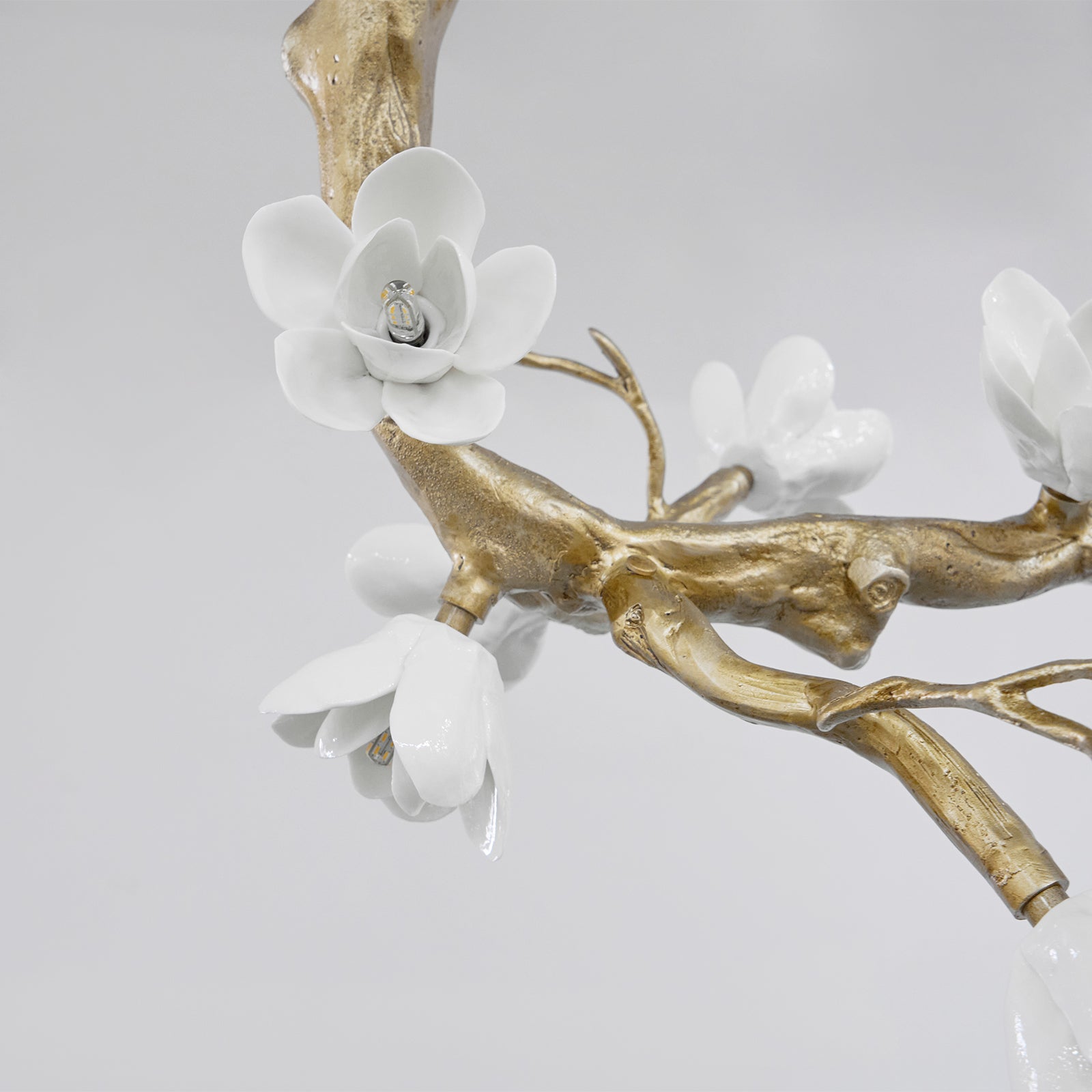 Brass Flower Branch Chandelier - Blowlighting