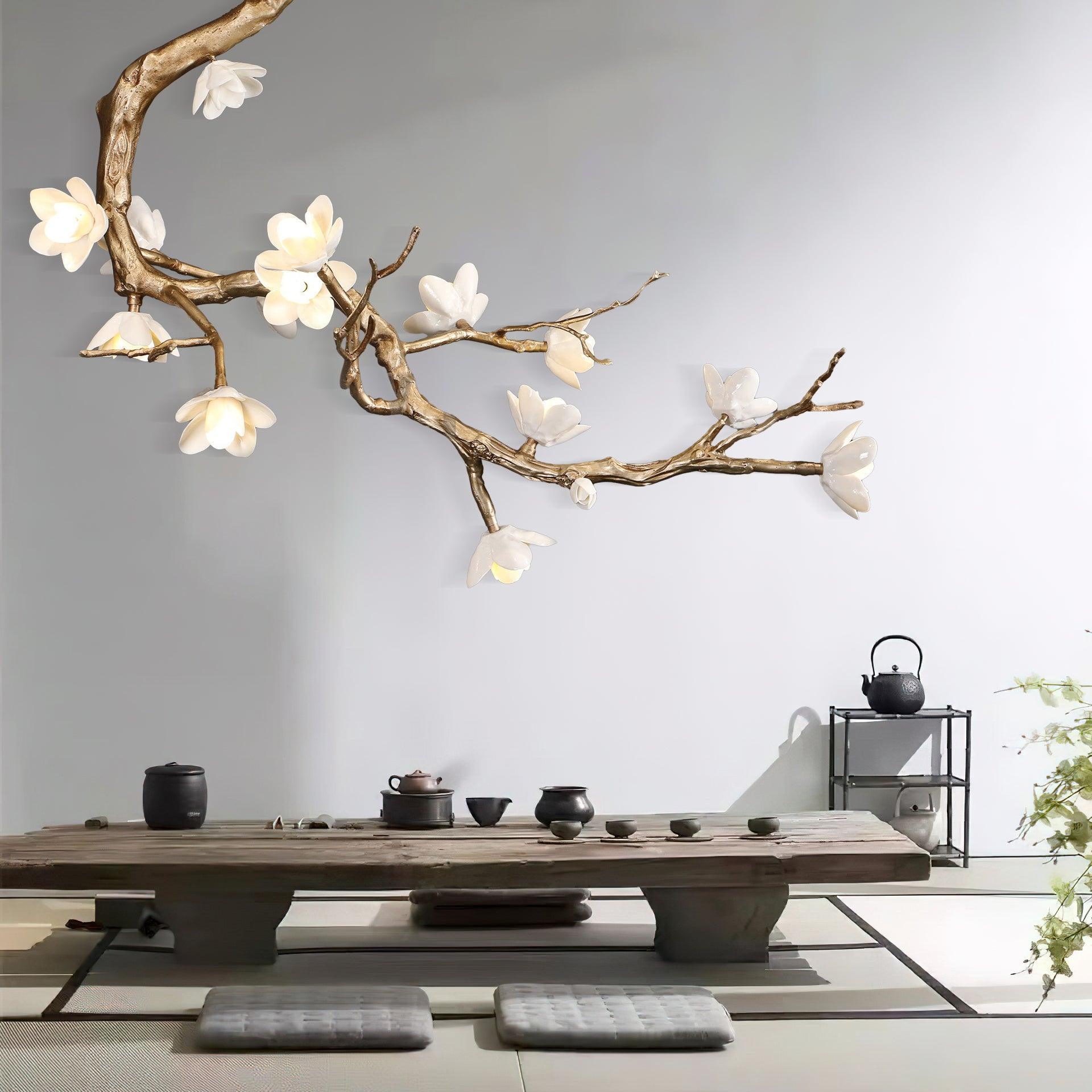 Brass Flower Branch Chandelier - Blowlighting