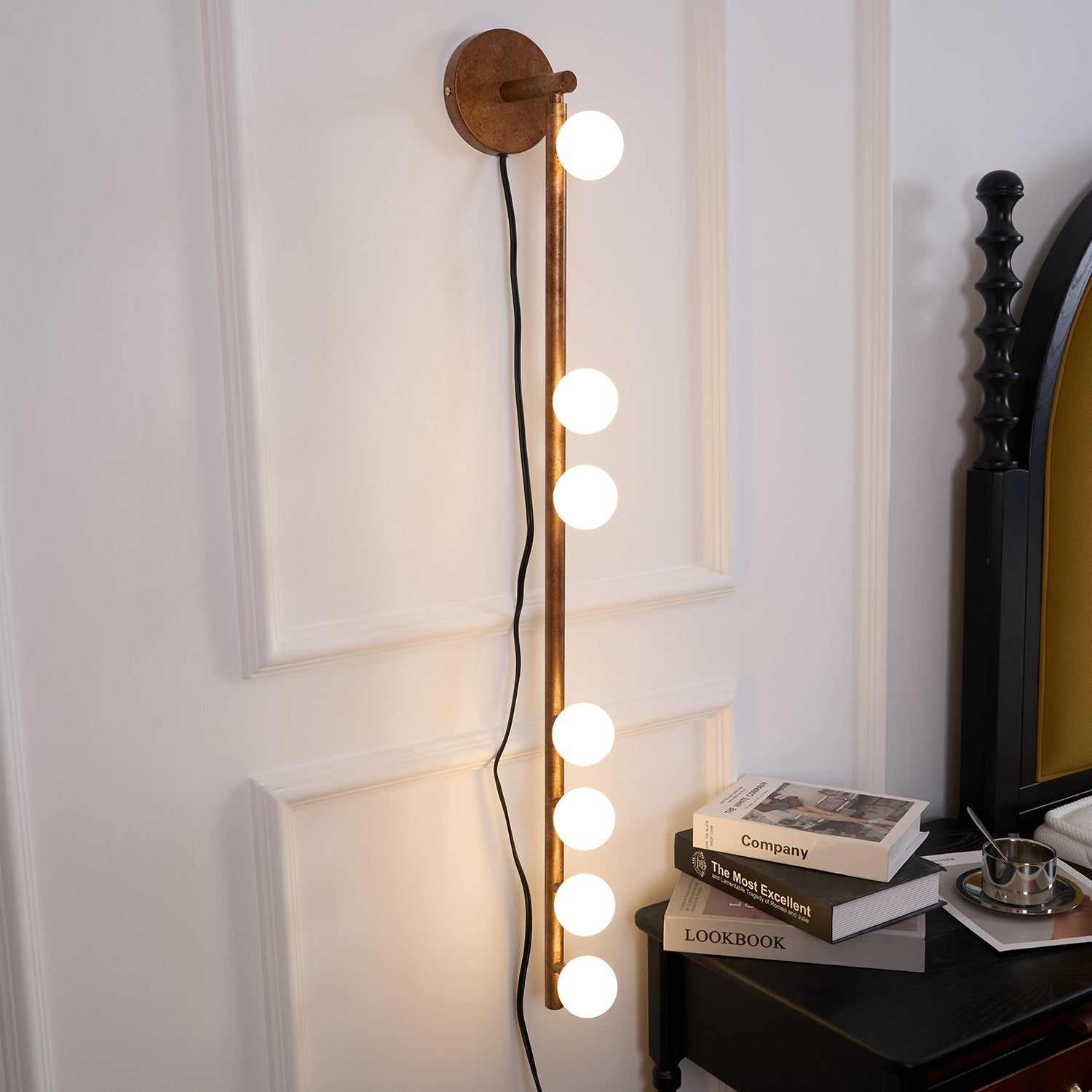 Brass Glass Tube Plug-in Wall Lamp - Blowlighting